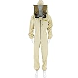 LYSON Imkeranzug mit abnehmarem Hut Rundschleier Berufsbienenanzug Imkeroverall...