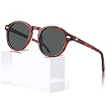 CARFIA Sonnenbrille Damen Polarisiert 100% UV400 Schutz Runde Rahmen Retro...
