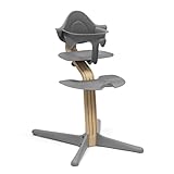 Stokke Nomi Stuhl (Oak Grey) + Babyset (Grey) - Inspiriert zu aktivem Sitzen &...