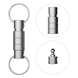 Neikafan Schlüsselringe Titan Schlüsselanhänger Titanium Abnehmbarer Schlüsselringe mit Drehgelenk Schnellverschluss Schlüsselketten Anschluss Linker zum Bag Handtasche Schlüsselbund