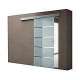 doporro Glasschiebetür Komplettset 77,5 x 205 cm | 15mm Wandabstand |...