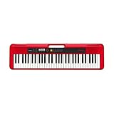 Casio CT-S200RD CASIOTONE Keyboard mit 61 Standardtasten und Begleitautomatik,...