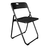 Klappstuhl schwarz belastbar bis 110 kg - 73 x 49 cm - Gäststuhl aus Metall und...