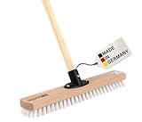 BawiTec Qualitäts Großraumschrubber XXL Schrubber 40cm Breit mit Holzstiel...