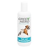 Green Hero Floh- und Zeckenshampoo für Hund & Katze schützt vor Flöhen,...