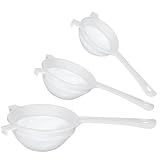 JJUNW 3 Stück Plastiksieb Nylon Sieb 40 Mesh, Küchensieb Kunststoff mit Griff,...