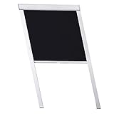 Lospitch Dachfenster Verdunkelungsrollo Schwarz Thermo-Rollo, 100% Verdunkelung,...