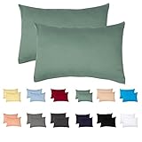 Livessa 2er Set Kissenbezug 40x60 cm -Verdeckter Reißverschluss an der Langen...