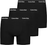 Calvin Klein Herren 3er Pack Boxershorts Trunks Unterwäsche, Schwarz (Black W...
