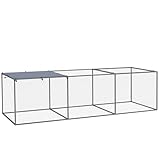 PawHut Mobiler Gehege Hühnerstall Käfig für den Außenbereich, 3 m², für...