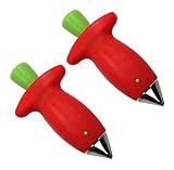 Erdbeerschneider,2PCS Erdbeer Strunkentferner Tomaten Stem Top Leaf...