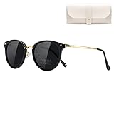 Cleoxyge Polarisierte Sonnenbrille Damen-Herren,Vintage Elegant Metallrahmen...