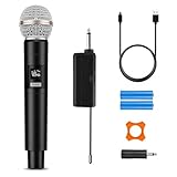 HUACAM Einzelnes Karaoke-Funkmikrofon, professionelles wiederaufladbares...