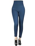 Moon Wood Thermo Leggings Damen Fleece Winter High Waist Gefüttert für Sport...
