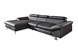 Mivano Ecksofa Driver mit Schlaffunktion und Stauraum / Ledersofa in L-Form mit...