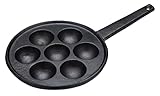 KitchenCraft Aebleskiver-Pfanne mit 7 Einmündungen, Inklusive...