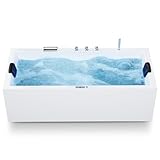 Whirlpool Badewanne - Badewanne 180x80 cm - Unikales Whirlpool-Erlebnis nach...