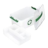 Relaxdays Medizinbox, 5 Fächer, Erste Hilfe Kasten für Hausapotheke,...