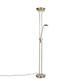 QAZQA - Modern Stehleuchte I Stehlampe I Standleuchte I Lampe I Leuchte Gold I...