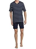 Schiesser Herren Schlafanzug kurz V-Ausschnitt - Nightwear Set,...
