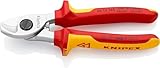 KNIPEX Kabelschere isoliert mit Mehrkomponenten-Hüllen, VDE-geprüft verchromt...
