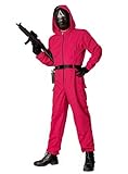 Korean Game Aufseher Kostüm - Overall in Hot-Pink ohne Maske - Größe: XL -...
