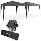 Casaria® Pavillon Capri 3x6m Pop-Up Anthrazit Wasserabweisend Inkl. Tasche...