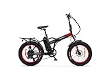 Argento Unisex – Erwachsene Mini Max GT E-Fahrrad, Rot/Schwarz, Einer Größe