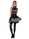 Smiffys Fever Tag der Toten Kostüm, mit Kleid, befestigtem Unterrock &...