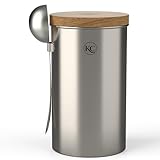 KC Kitchen & Co. Kaffeedose mit Löffel für 250 Gramm Kaffeebohnen, Tee,...