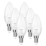 Lepro E14 LED Warmweiss, Glühbirne E14, 4.9W 470 Lumen, 6er-Pack, ersetzt 40W...