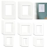 32 Stücke Passepartout, 8 Größen von Bild Foto Rahmen Halterungen Matten für...