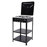 Gaskochfeld 4 Flammig, Campingkocher, Kochfeld mit Doppelschrank, Freistehender...