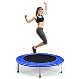 COSTWAY φ97cm Mini Trampolin, Fitness Trampolin faltbar, Kindertrampolin bis...