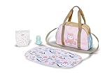 BABY born Wickeltasche, Puppenwickeltasche mit Blumen inkl. Wickelunterlage,...
