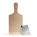 Culinaris - Spätzlebrett mit Schaber, Ahornbrett mit Metallschaber und...