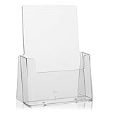 taymar DIN A5 Tisch-Prospekthalter, Prospektständer, glasklarer Flyerständer,...