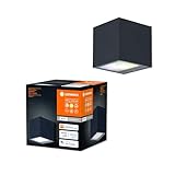 LEDVANCE SMART+ WI-FI BRICK RGBW 8,5cm- dimmbare LED Wandleuchte dunkelgrau mit...