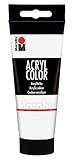 Marabu 12010050070 - Acryl Color weiß 100 ml, cremige Acrylfarbe auf...