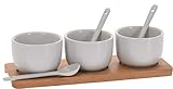 7-teiliges Keramik Servier-Set für Saucen, Dips, Marmelade und mehr -...