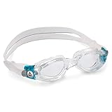 AQUASPHERE | Kaiman Compact Schwimmbrille Transparent & Türkis - Klare Linse