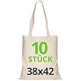Baumwolltasche 38x42 cm, Packung mit unbedruckten Taschen, lange Träger,...