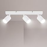 Ketom Deckenstrahler LED Weiß, Deckenstrahler 3 Flammig, LED Deckenleuchte...