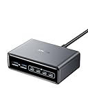 Anker Prime Ladegerät, 200W 6 Anschlüsse GaN Ladestation, USB-C PD Desktop...