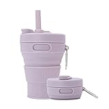 UNNESTAR Silikon-Kaffeetasse, faltbare Becher für Camping, faltbar, Reisen, mit...