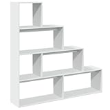 vidaXL Raumteiler Bücherregal 4 Stufen, Standregal Treppenregal für Wohnzimmer...