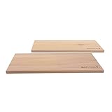 SANTOS XXL Grillbrett, 2er Set - Zedernholzbretter zum Grillen - 100% Rote Zeder...