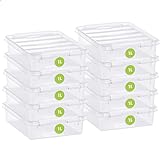 SmartStore Kleine Aufbewahrungsboxen 1L – 10 transparente und stapelbare Boxen...