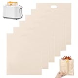 6 Stück Toaster Bags Wiederverwendbar Sandwich Toast，für Mikrowelle Grill...