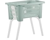 Moderner Wäschekorb mit klappbaren Beinen, in Grau, Grün oder Taupe....